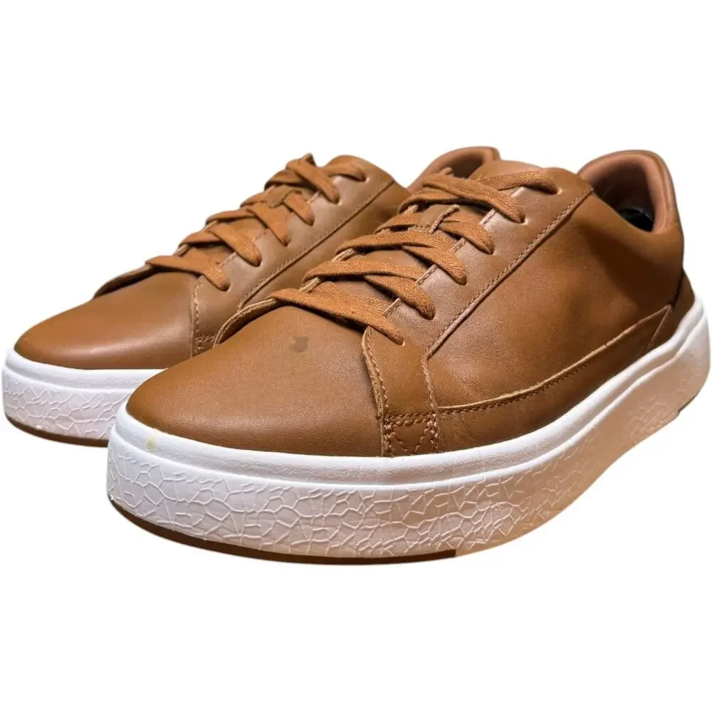 KIZIK Vegas Men 10W/Women 11.5W Hands Free Chestnut Brown Leather Sneakers READ